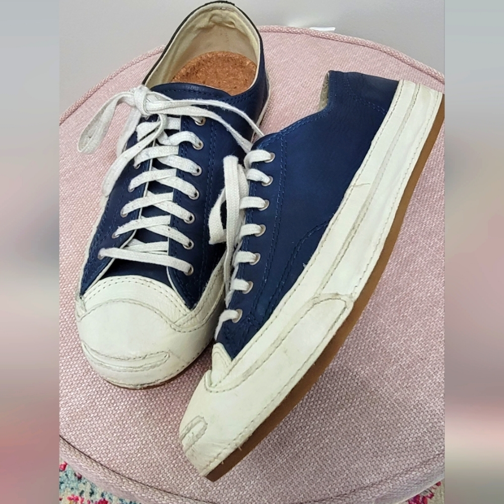 Converse Jack Purcell Navy Blue Leather - Unisex